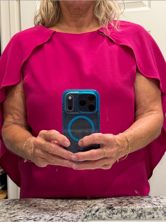Trina Turk Tops - Trina Turk Fuchsia Cape Sleeve Blouse